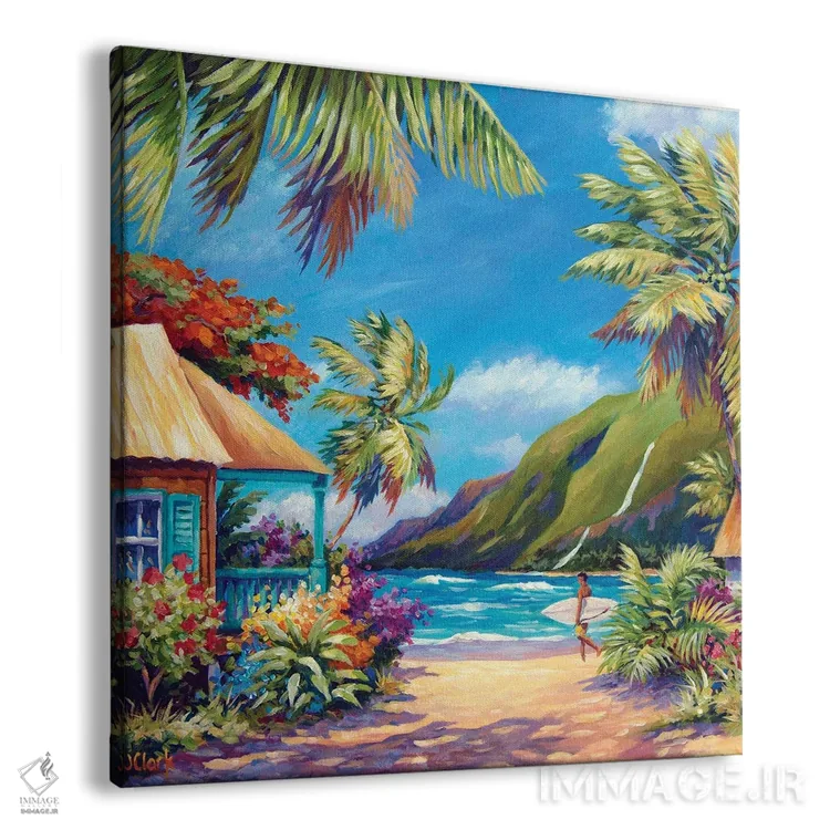 تابلو روز شاد پیش رو اثر جان کلارک - نمای پرسپکتیو محصول