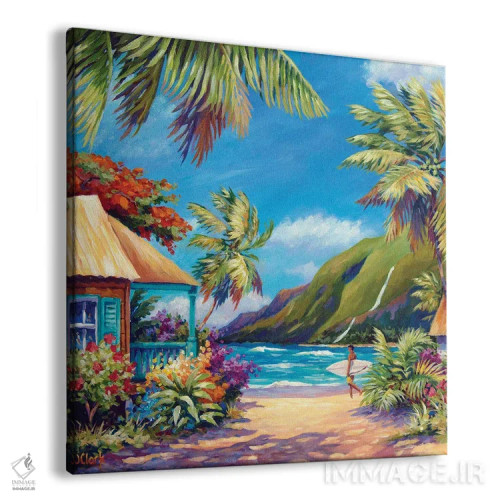 تابلو روز شاد پیش رو اثر جان کلارک - نمای پرسپکتیو محصول