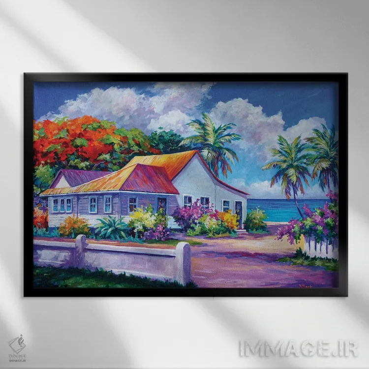 تابلو خانه پیش از پایان اثر جان کلارک - نمای قابدار مشکی