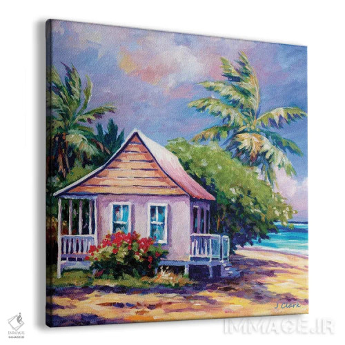 تابلو کلبه کیمن در ساحل اثر جان کلارک - نمای پرسپکتیو محصول