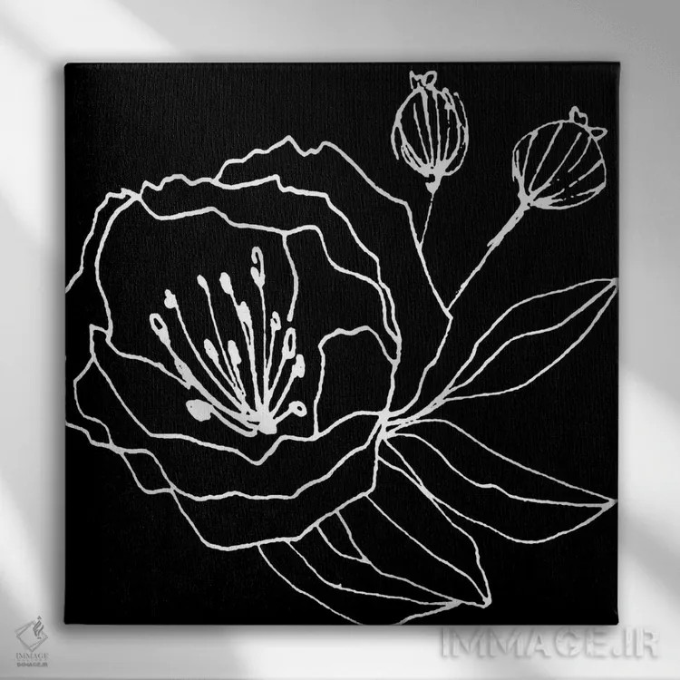 تابلو گرا مشکی اثر آرت میرانو - نمای روبهرو روی دیوار