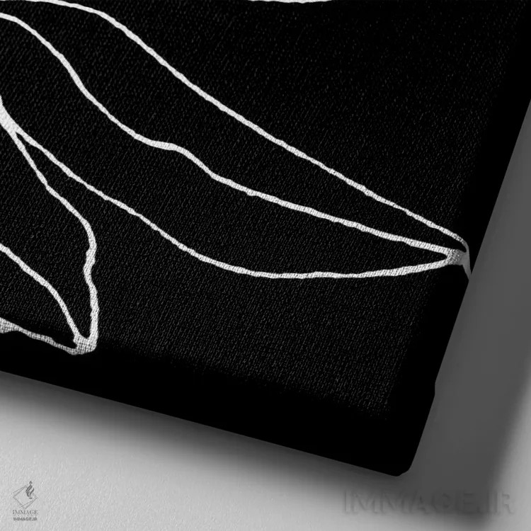 تابلو گرا مشکی اثر آرت میرانو - نمای نزدیک بافت بوم