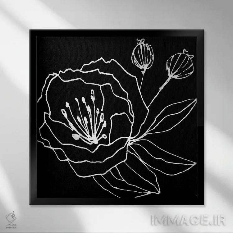 تابلو گرا مشکی اثر آرت میرانو - نمای قابدار مشکی