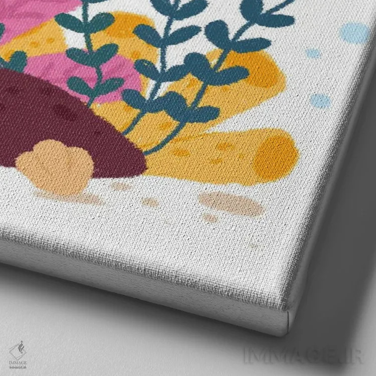 تابلو روز جهانی اقیانوسها اثر آرت میرانو - نمای نزدیک بافت بوم