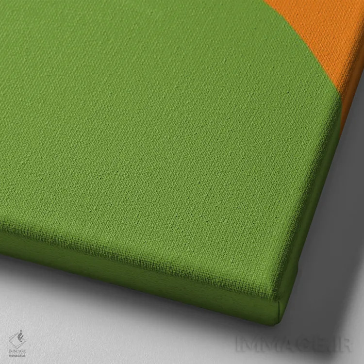 تابلو گلابی سبز اثر آرت میرانو - نمای نزدیک بافت بوم