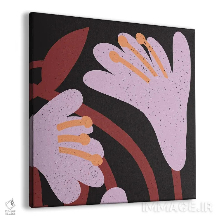 تابلو گلهای قرمز مینیمال ۲ اثر آرت میرانو - نمای پرسپکتیو محصول