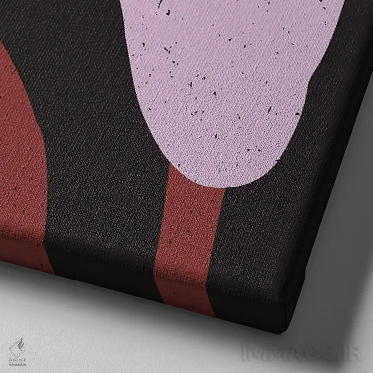 تابلو گلهای قرمز مینیمال ۲ اثر آرت میرانو - نمای نزدیک بافت بوم