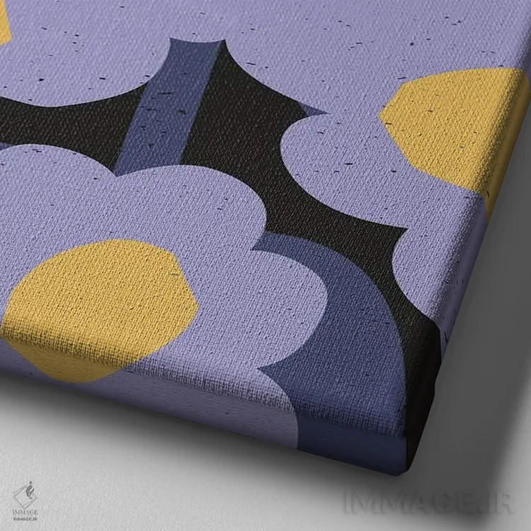 تابلو گلهای قرمز مینیمال ۳ اثر آرت میرانو - نمای نزدیک بافت بوم