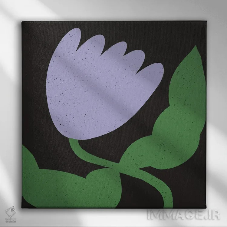 تابلو گل مینیمال ۸ اثر آرت میرانو - نمای روبهرو روی دیوار