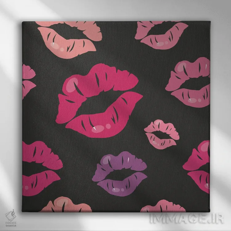 تابلو بوسهها اثر آرت میرانو - نمای روبهرو روی دیوار