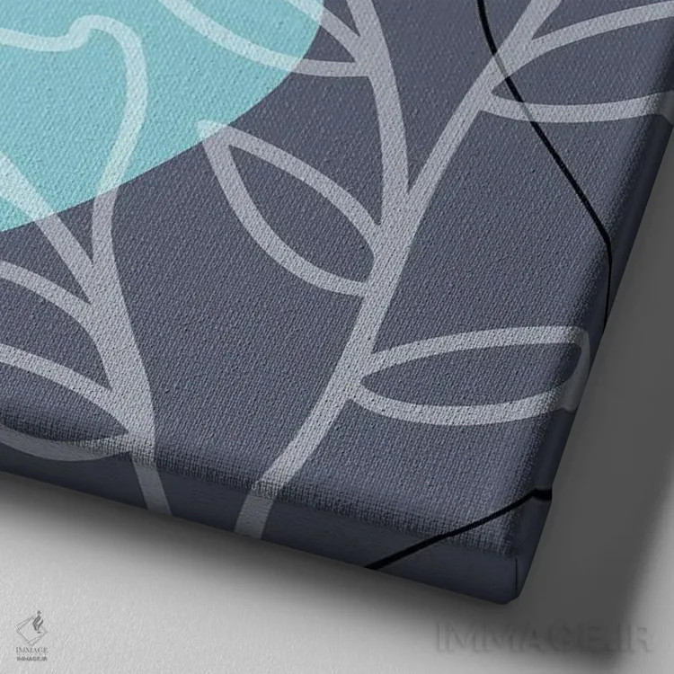 تابلو سبک مینیمال بوهویی شماره ۷۸ اثر آرت میرانو - نمای نزدیک بافت بوم