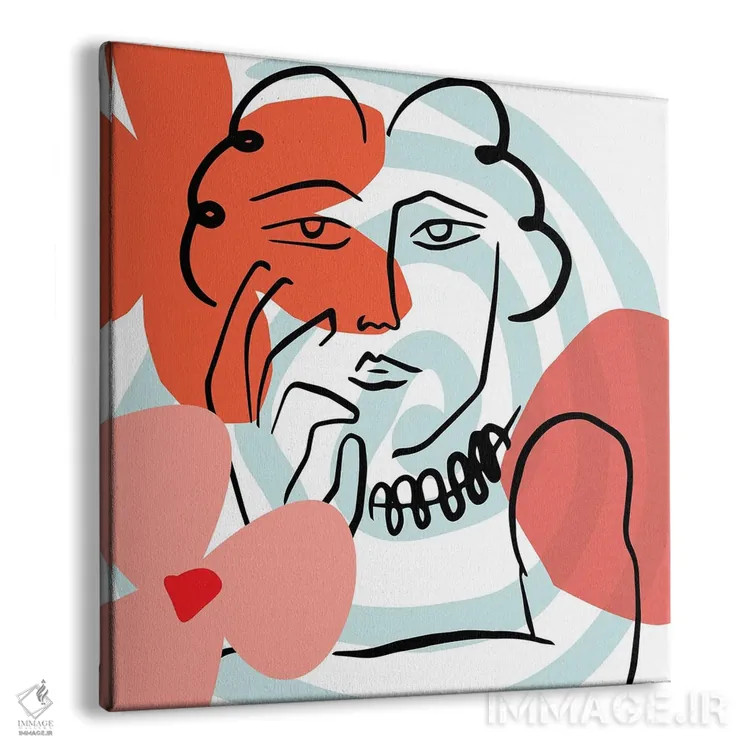 تابلو زن هنری آبستره اثر آرت میرانو - نمای پرسپکتیو محصول