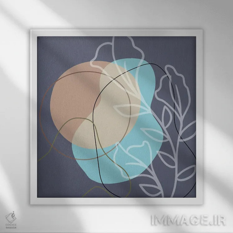 تابلو سبک مینیمال بوهویی شماره ۷۸ اثر آرت میرانو - نمای قابدار سفید