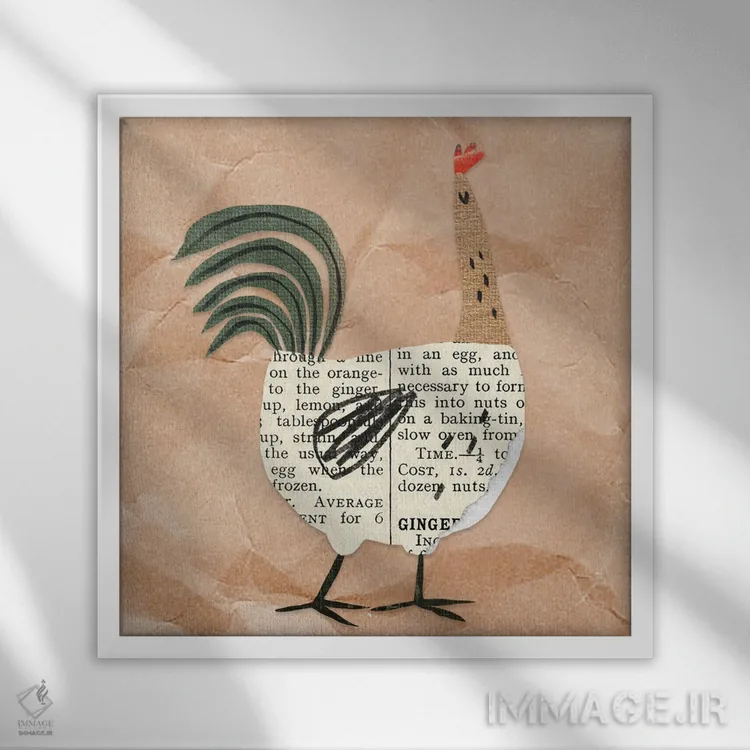 تابلو برای اتاق کودک شماره ۸ اثر آرت میرانو - نمای قابدار سفید