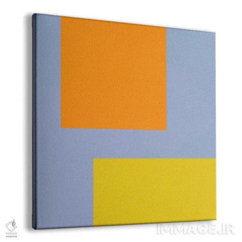 تابلو نارنجی آبی زرد اثر آرت میرانو - نمای پرسپکتیو محصول