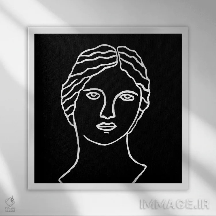 تابلو اولگا اثر آرت میرانو - نمای قابدار سفید