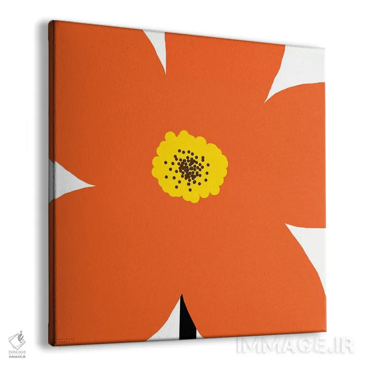 تابلو گل نارنجی اثر آرت میرانو - نمای پرسپکتیو محصول