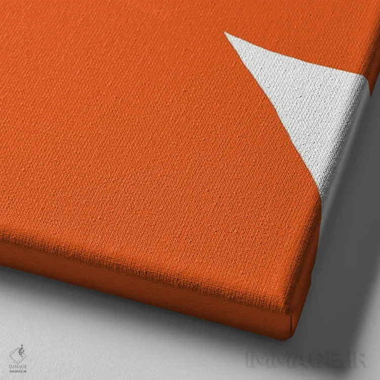 تابلو گل نارنجی اثر آرت میرانو - نمای نزدیک بافت بوم