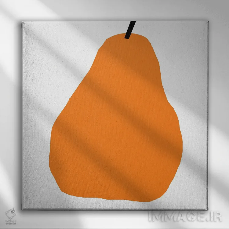 تابلو گلابی نارنجی اثر آرت میرانو - نمای روبهرو روی دیوار