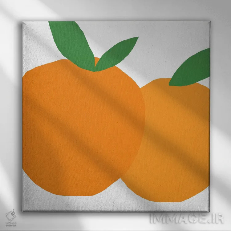 تابلو پرتقالها اثر آرت میرانو - نمای روبهرو روی دیوار