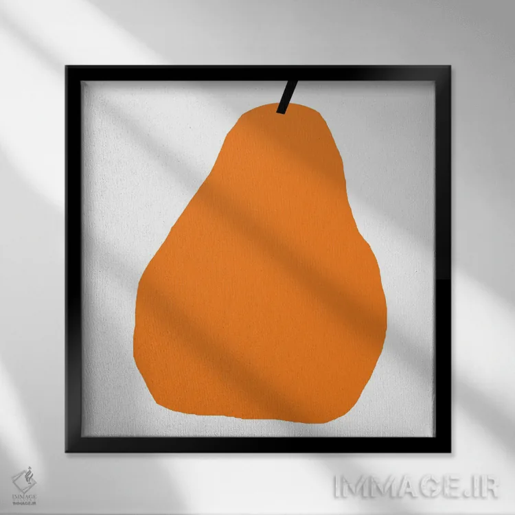 تابلو گلابی نارنجی اثر آرت میرانو - نمای قابدار مشکی