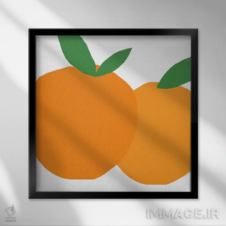 تابلو پرتقالها اثر آرت میرانو - نمای قابدار مشکی