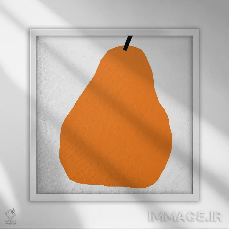 تابلو گلابی نارنجی اثر آرت میرانو - نمای قابدار سفید