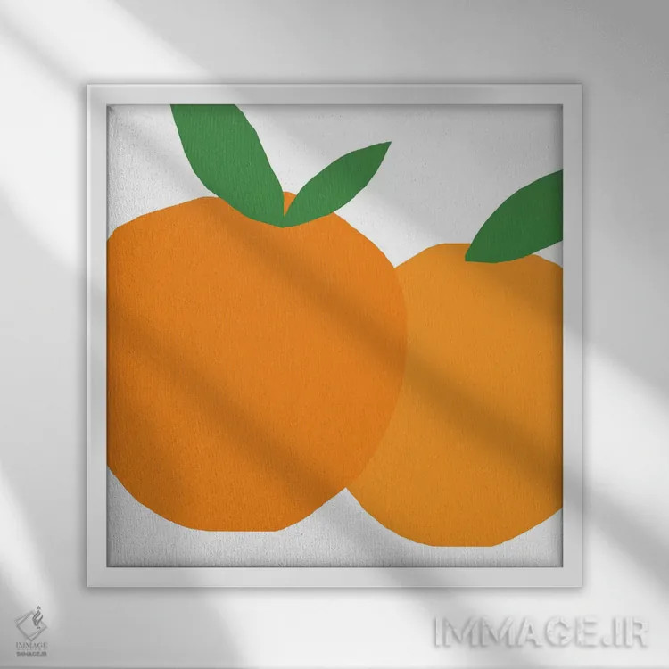 تابلو پرتقالها اثر آرت میرانو - نمای قابدار سفید