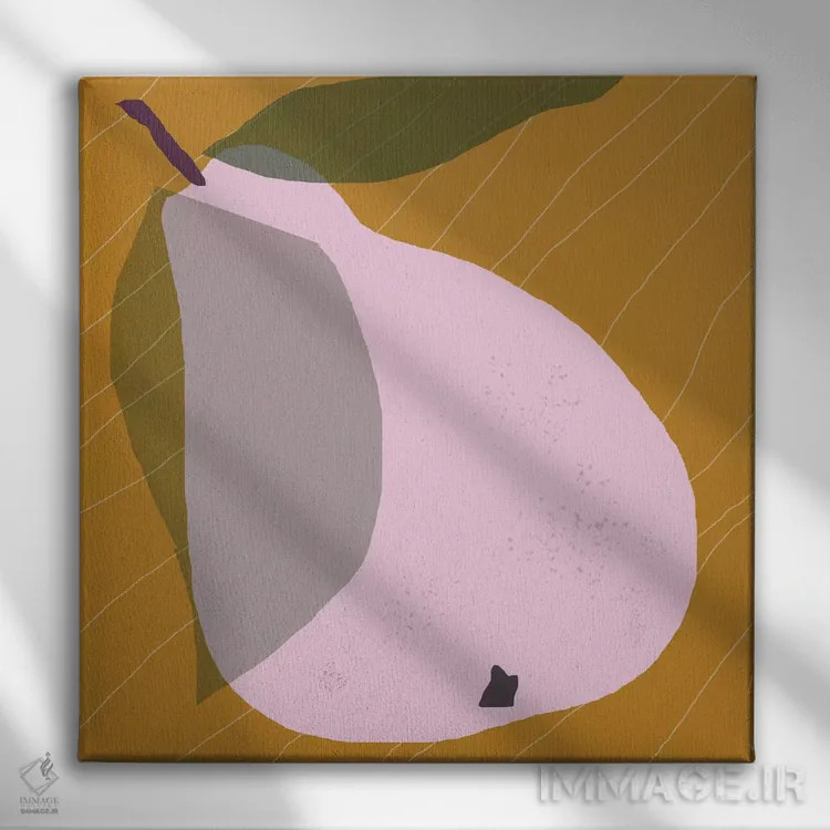 تابلو اسکلهٔ صورتی اثر آرت میرانو - نمای روبهرو روی دیوار