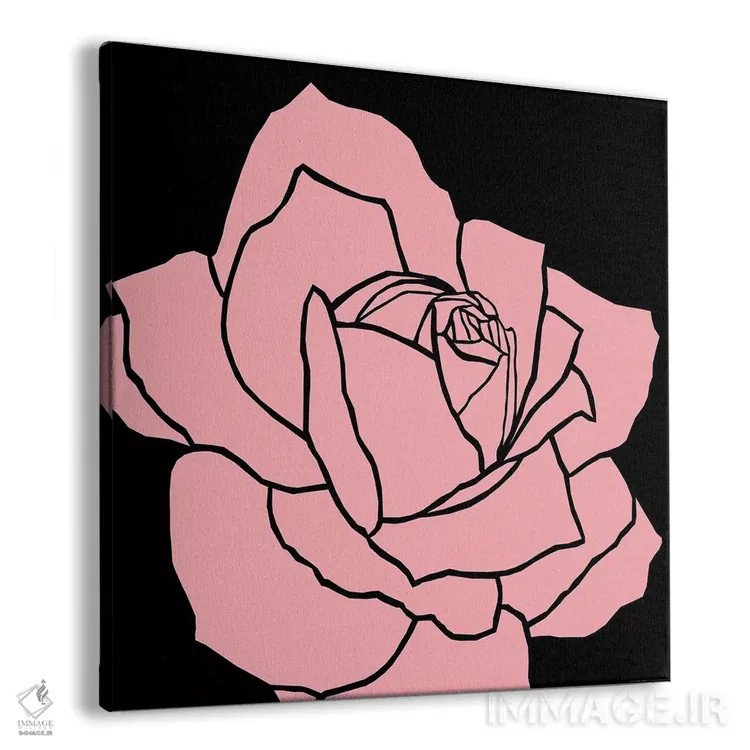 تابلو رز صورتی اثر آرت میرانو - نمای پرسپکتیو محصول