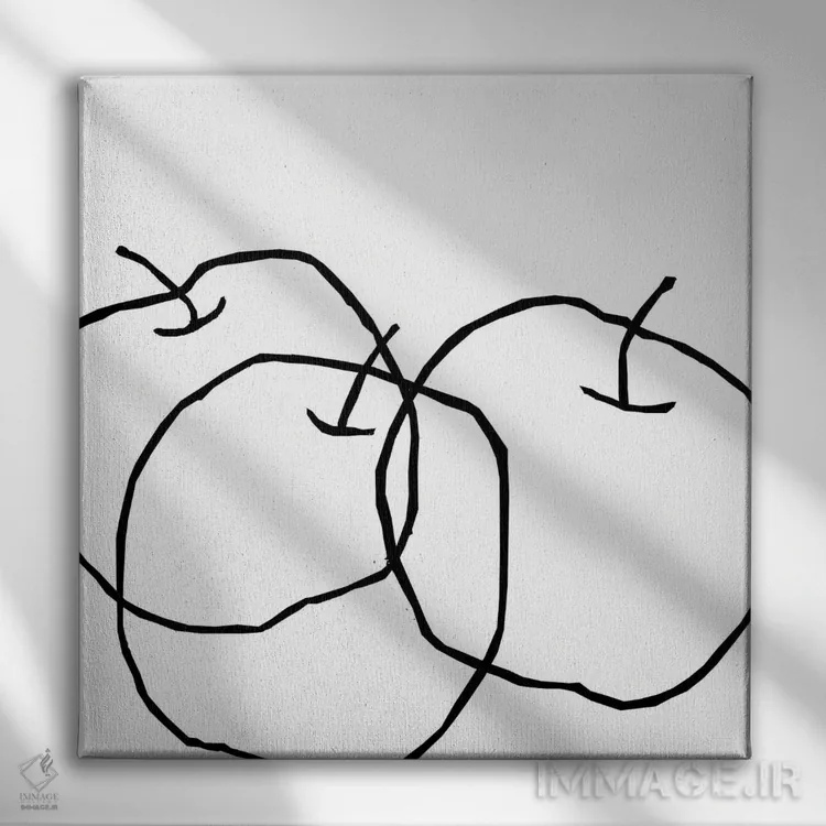 تابلو سیبها اثر آرت میرانو - نمای روبهرو روی دیوار