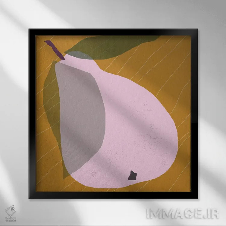 تابلو اسکلهٔ صورتی اثر آرت میرانو - نمای قابدار مشکی