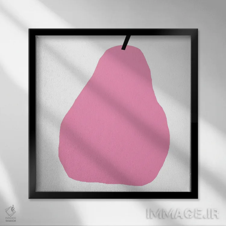 تابلو گلابی صورتی اثر آرت میرانو - نمای قابدار مشکی
