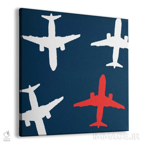 تابلو هواپیمای قرمز اثر آرت میرانو - نمای پرسپکتیو محصول