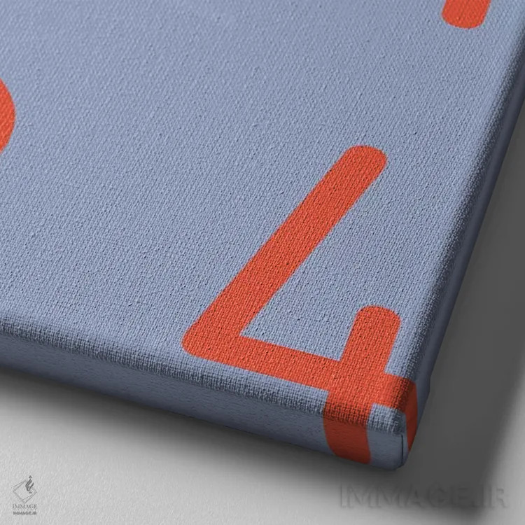 تابلو اعداد قرمز اثر آرت میرانو - نمای نزدیک بافت بوم