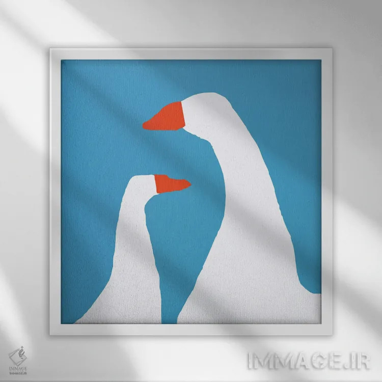 تابلو بینیهای قرمز اثر آرت میرانو - نمای قابدار سفید