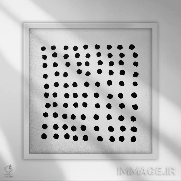 تابلو رومن اثر آرت میرانو - نمای قابدار سفید