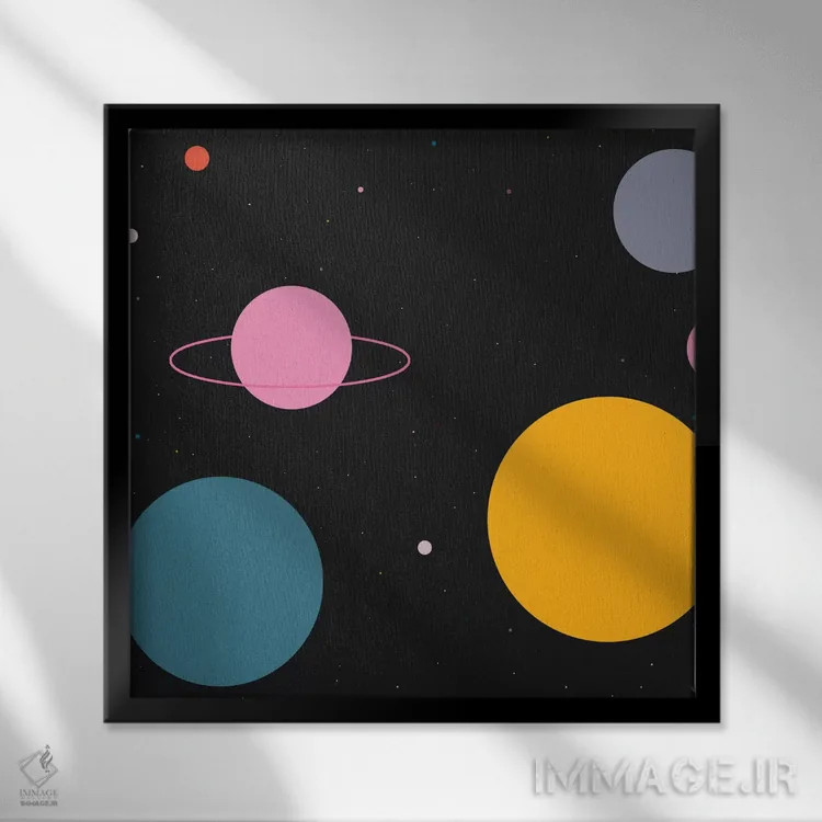 تابلو فضا اثر آرت میرانو - نمای قابدار مشکی