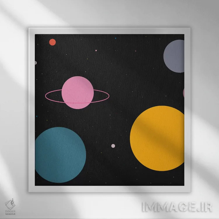 تابلو فضا اثر آرت میرانو - نمای قابدار سفید