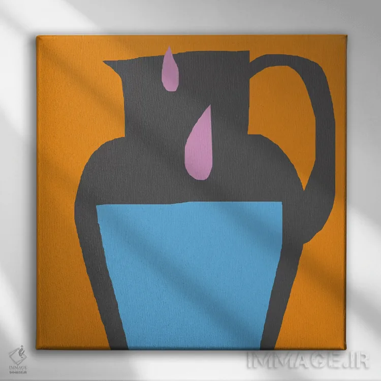 تابلو ظرف شیر اثر آرت میرانو - نمای روبهرو روی دیوار