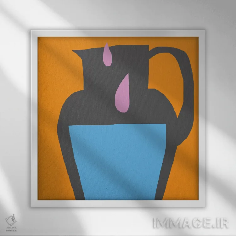 تابلو ظرف شیر اثر آرت میرانو - نمای قابدار سفید