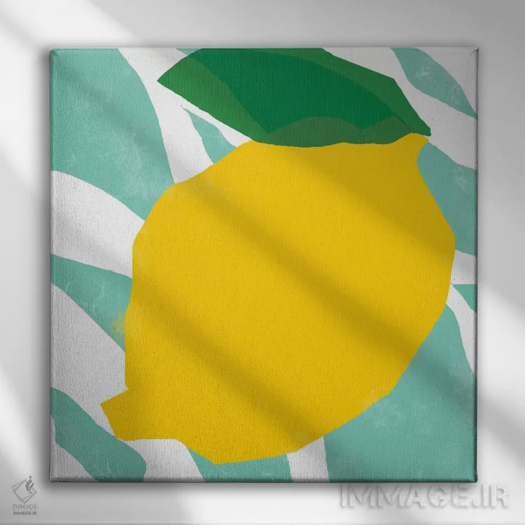 تابلو لیمو زرد اثر آرت میرانو - نمای روبهرو روی دیوار