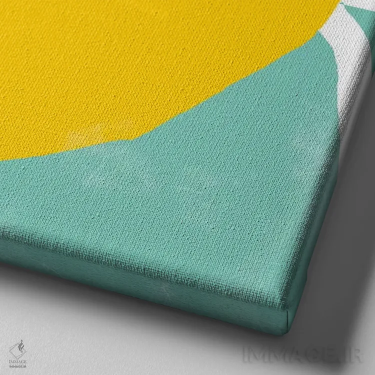 تابلو لیمو زرد اثر آرت میرانو - نمای نزدیک بافت بوم