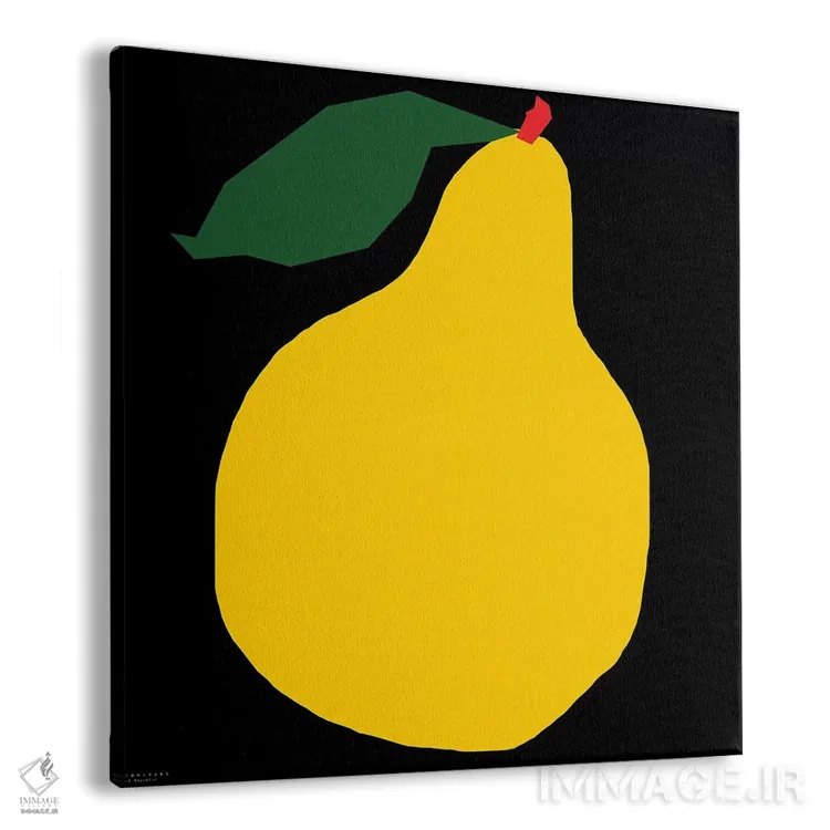 تابلو گلابی زرد روی سیاه اثر آرت میرانو - نمای پرسپکتیو محصول