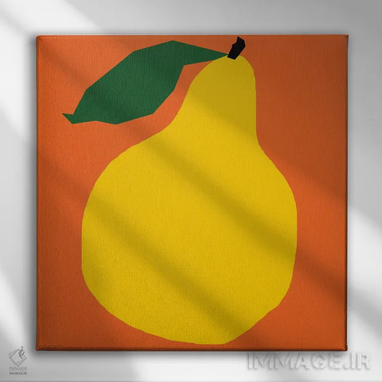 تابلو گلابی زرد اثر آرت میرانو - نمای روبهرو روی دیوار