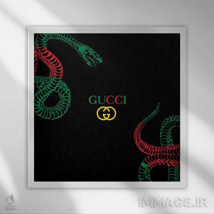 تابلو اسنک گوچی اثر آرت میرانو - نمای قابدار سفید