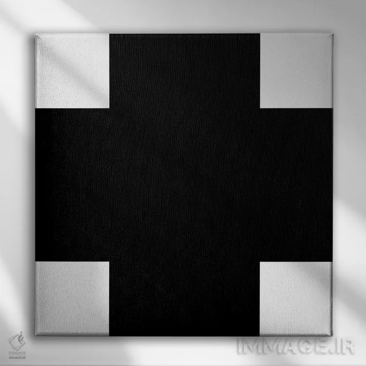 تابلو صلیب سیاه اثر آرت میرانو - نمای روبهرو روی دیوار
