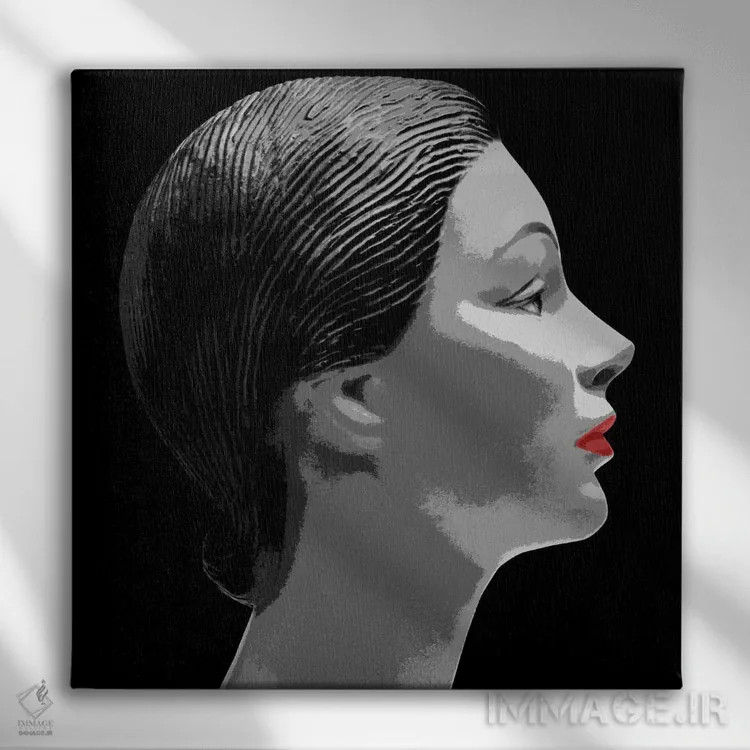 تابلو رژ لب قرمز اثر آرت میرانو - نمای روبهرو روی دیوار