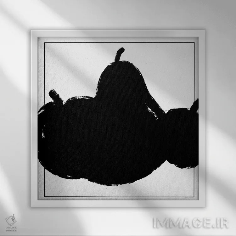 تابلو میوههای سیاه اثر آرت میرانو - نمای قابدار سفید