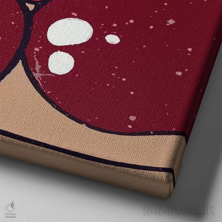 تابلو گیلاس شیرین اثر آرت میرانو - نمای نزدیک بافت بوم